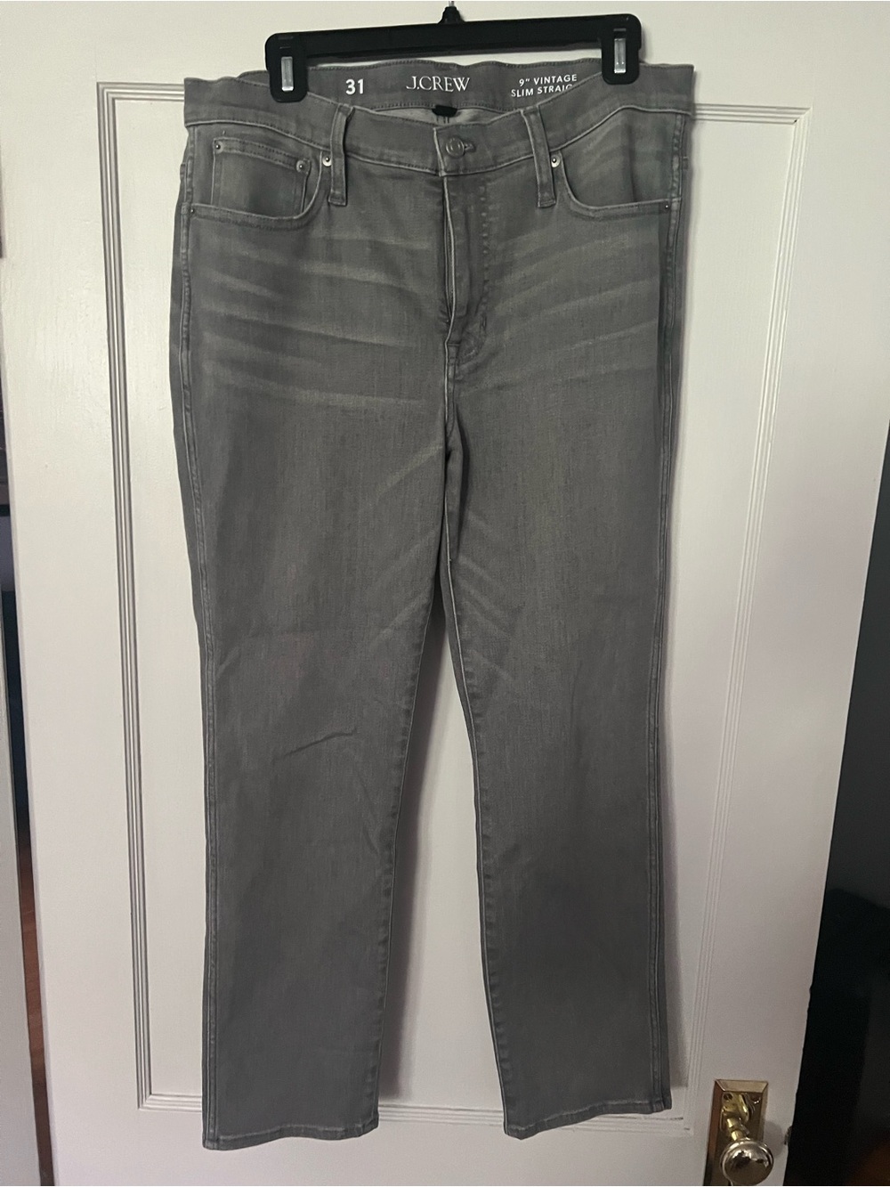 J. Crew Women's Gray Straight-Leg Jeans